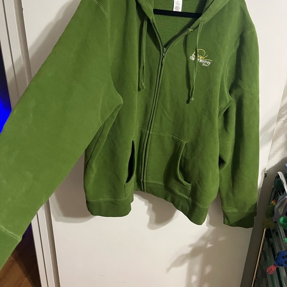❤️ 2X Oprah Winfrey Show Green women’s Hoodie sweatshirt - Picture 9 of 10